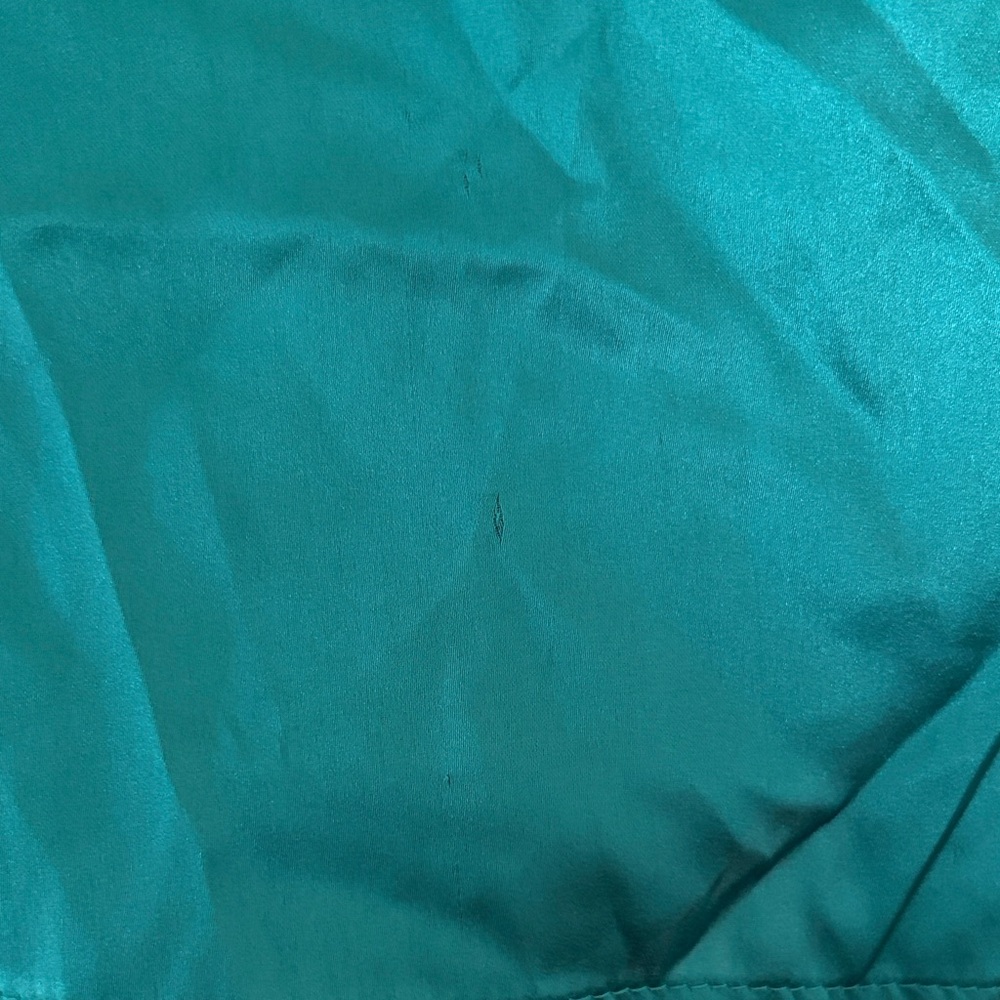 Vintage teal wrap top fur‎ cuffs - Picture 3 of 4